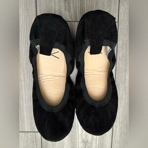 Yosi New York (YNY) Nina BALLET FLATS FOLDABLE BLACK SUEDE size 9